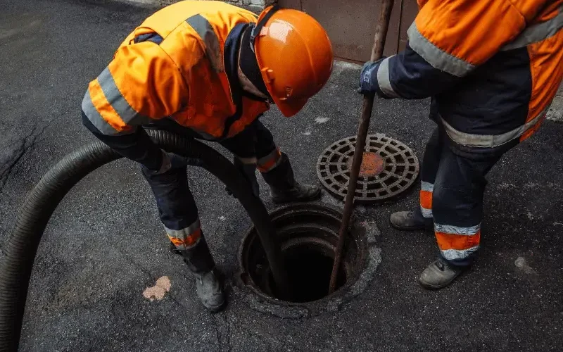 clogged gutter drain pipe